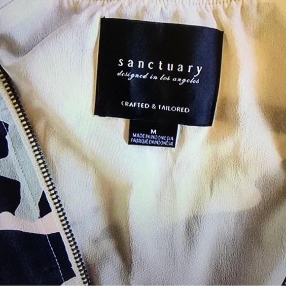 Sanctuary Women's Jacket White Pink Camo Print Lightweight Zip Front Size M - Picture 2 of 6